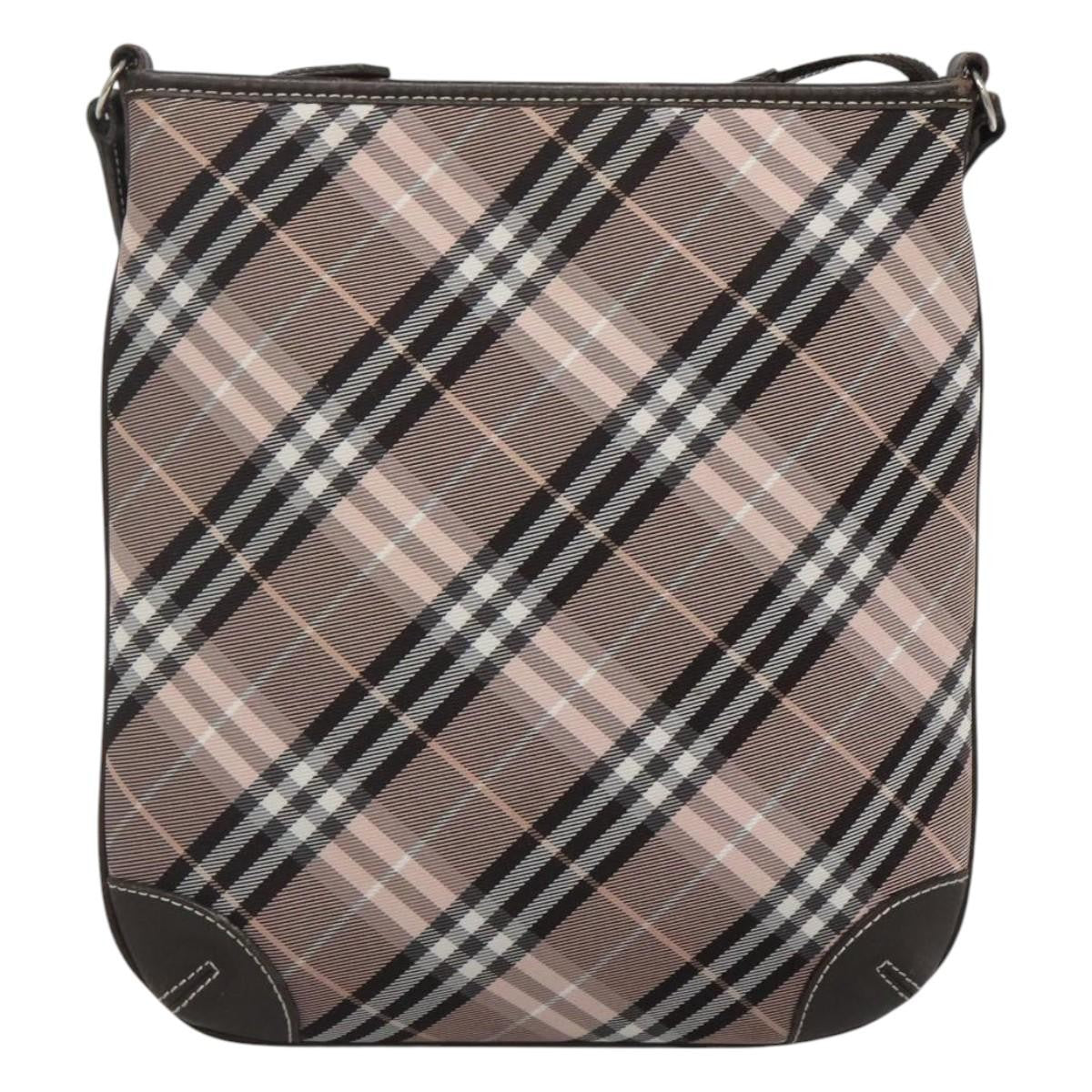 Burberry Nova Check Blue Label Canvas Pink Canvas Shoulder Bag Bag (Authentic Pre-Loved)