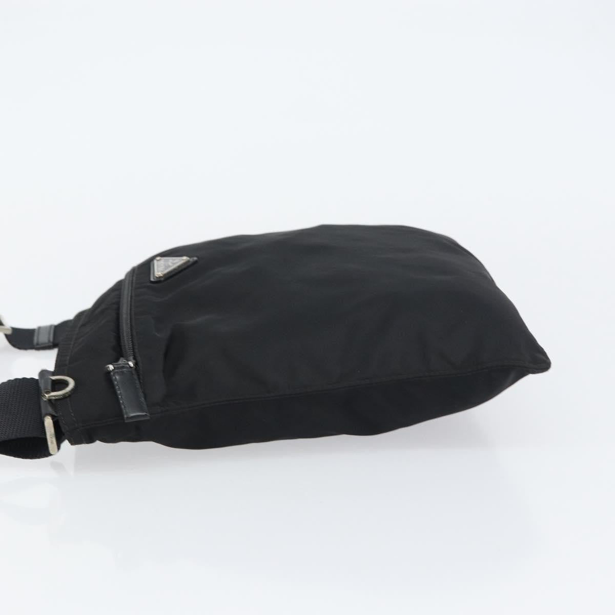 Prada Front Pocket Messenger Bag Tessuto Black Nylon Shoulder Bag Bag (Authentic Pre-Loved)