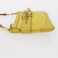 Burberry Vintage Shoulder Bag Leather Yellow Leather Shoulder Bag Bag (Authentic Pre-Loved)