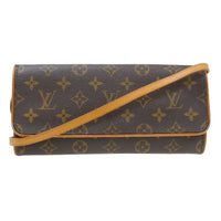 Louis Vuitton Twin Handbag Monogram Canvas Brown Canvas Clutche & Pouche Bag (Authentic Pre-Loved)