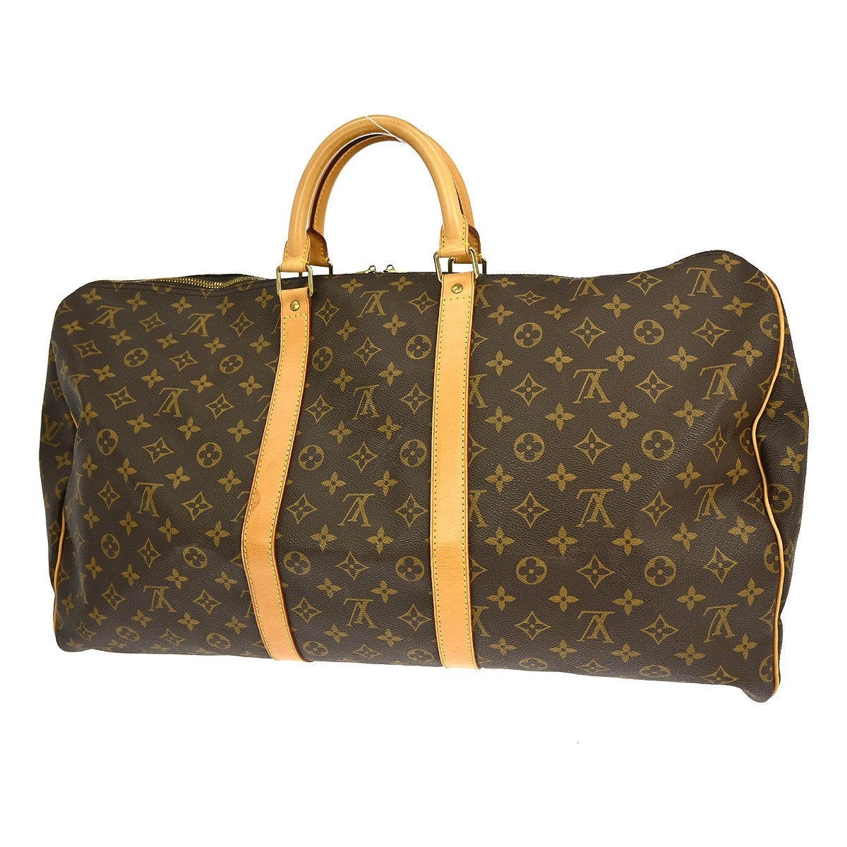 Louis Vuitton Keepall Bag Monogram Canvas Brown Canvas Travel Bag Bag (Pre-Loved)