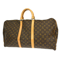 Louis Vuitton Keepall Bag Monogram Canvas Brown Canvas Travel Bag Bag (Pre-Loved)