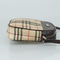 Burberry Nova Check Shoulder Bag Canvas And Leather Beige Canvas Shoulder Bag Bag (Authentic Pre-Loved)