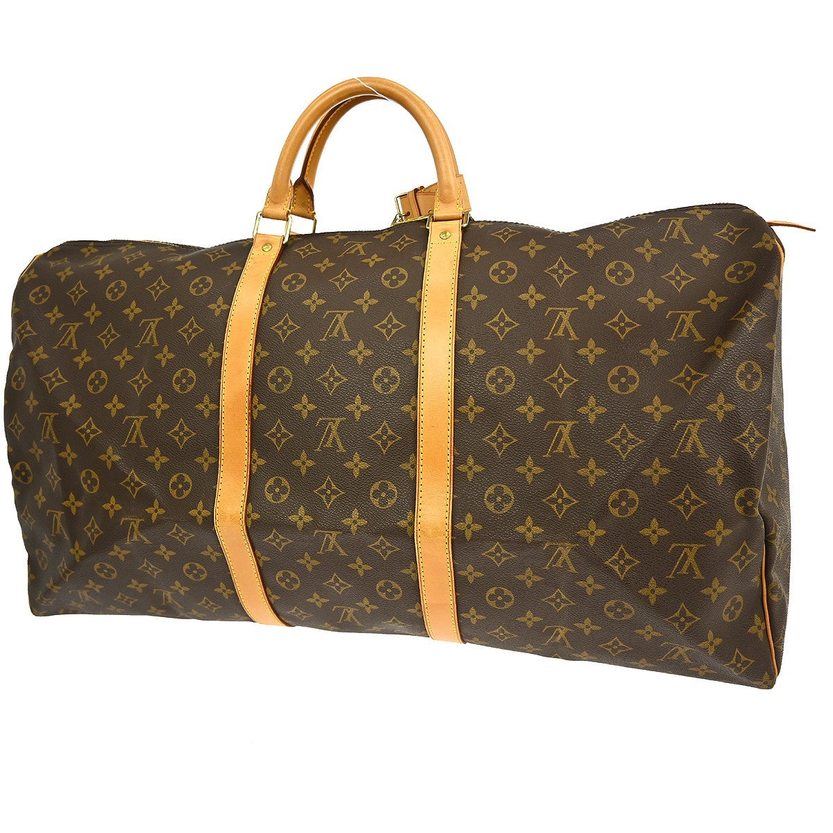 Louis Vuitton Keepall Bag Monogram Canvas Brown Canvas Travel Bag Bag (Pre-Loved)