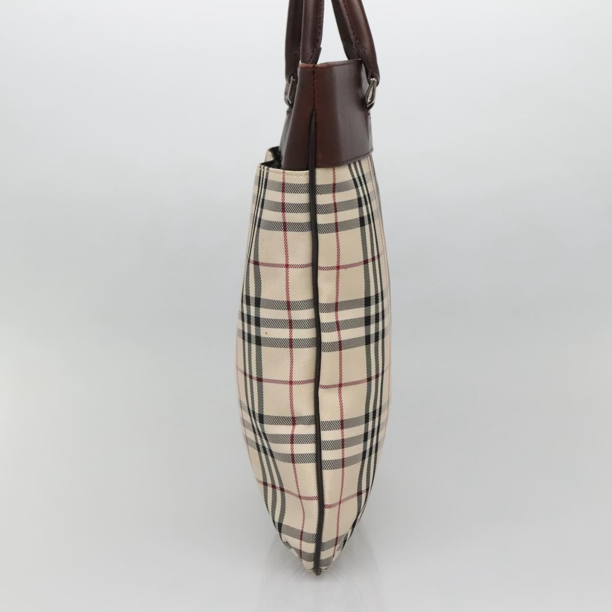Burberry Nova Check Tote Nylon Beige Nylon Bag (Authentic Pre-Loved)