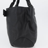 Salvatore Ferragamo Vala Tote Leather Black Leather Tote Bag Bag (Authentic Pre-Loved)