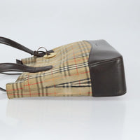 Burberry Nova Check Tote Canvas And Leather Beige Canvas Tote Bag Bag (Pre-Loved)