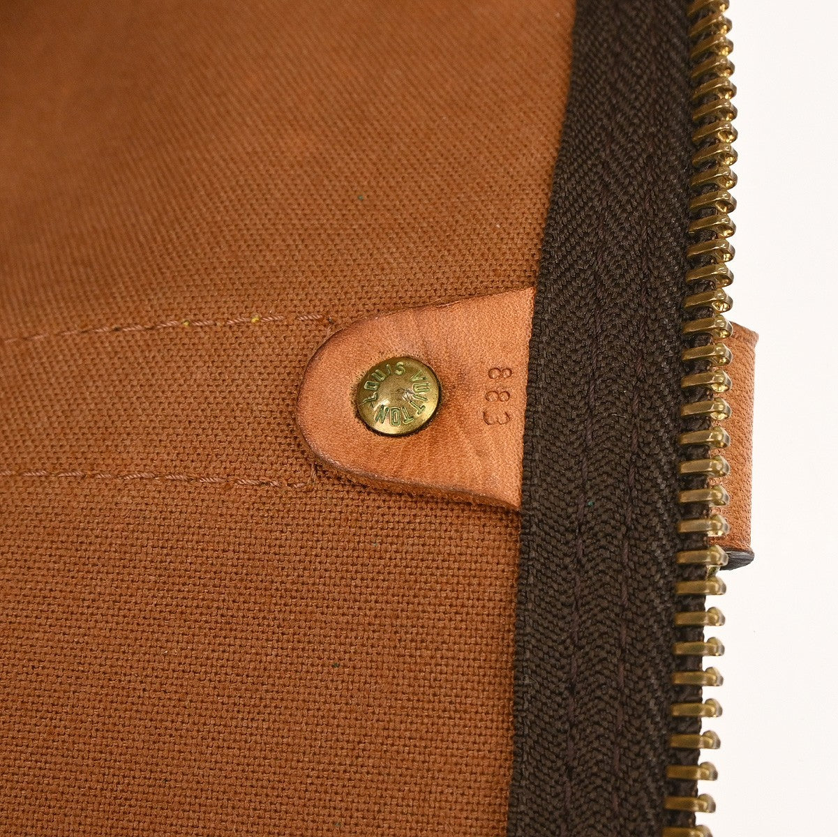 Louis Vuitton Keepall Bag Monogram Canvas Brown Canvas Travel Bag Bag (Authentic Pre-Loved)