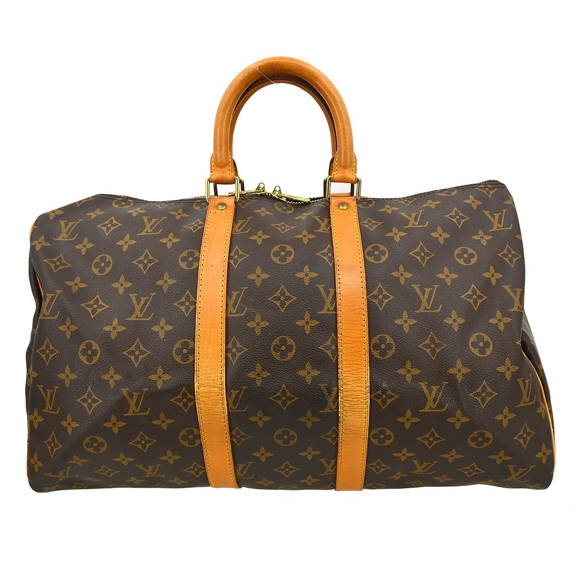 Louis Vuitton Keepall Bag Monogram Canvas Brown Canvas Travel Bag Bag (Authentic Pre-Loved)