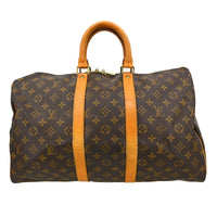 Louis Vuitton Keepall Bag Monogram Canvas Brown Canvas Travel Bag Bag (Authentic Pre-Loved)