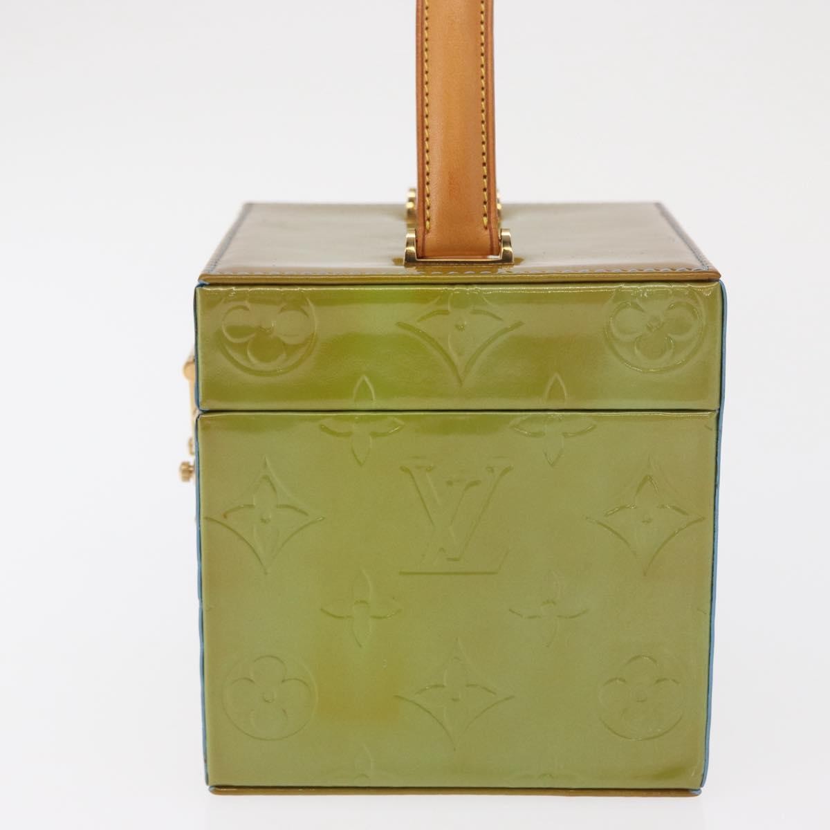 Louis Vuitton Bleecker Box Bag Monogram Vernis Green Patent_Leather Clutche & Pouche Bag (Authentic Pre-Loved)