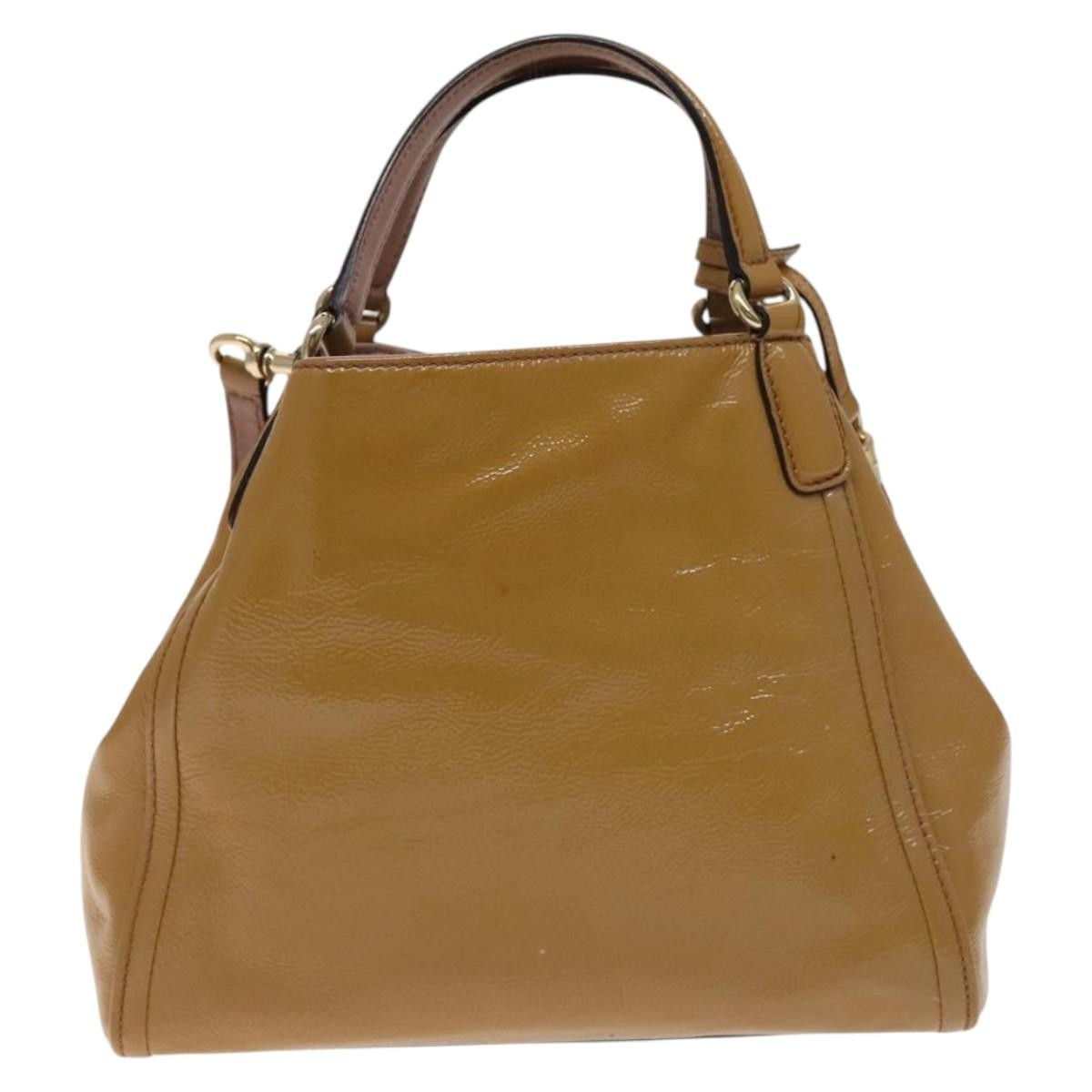 Gucci Gucci Soho Convertible Shoulder Bag Patent Beige Patent_Leather Shoulder Bag Bag (Pre-Loved)
