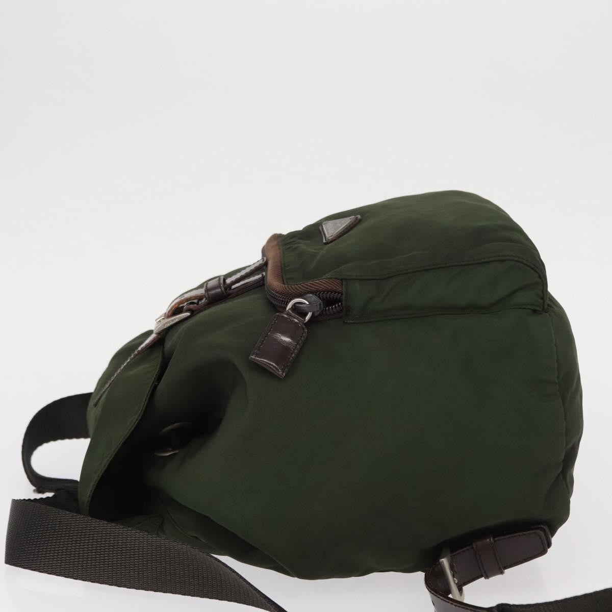 Prada Front Pocket Backpack Tessuto Khaki Nylon Backpack Bag (Authentic Pre-Loved)