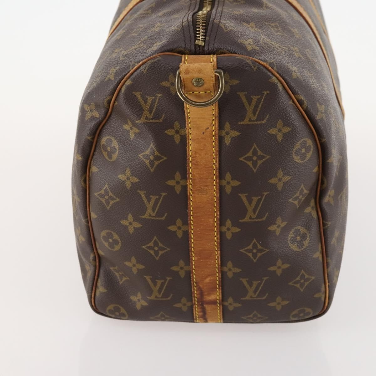 Louis Vuitton Keepall Bandouliere Bag Monogram Canvas Brown Canvas Travel Bag Bag (Pre-Loved)