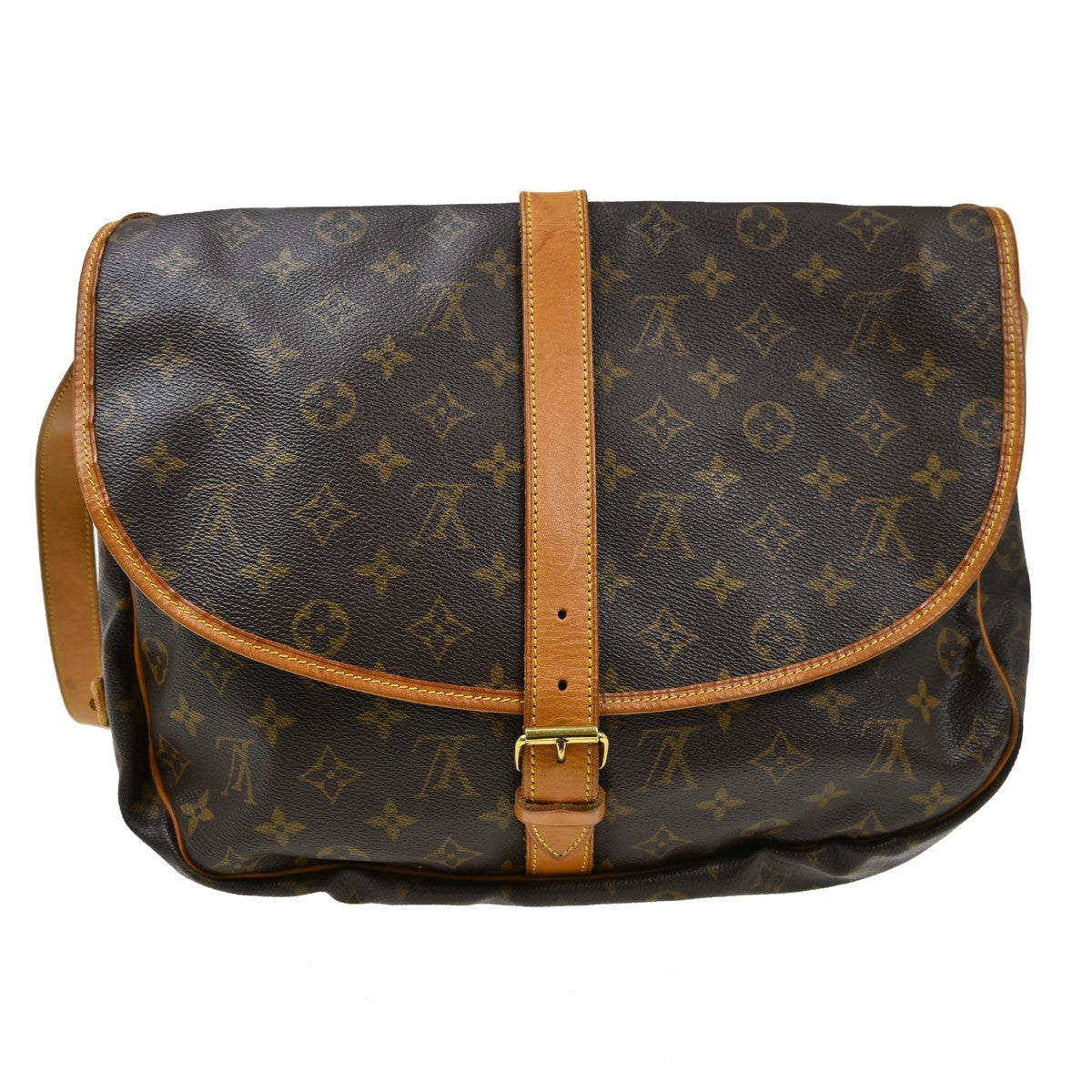 Louis Vuitton Louis Vuitton Saumur Handbag Monogram Canvas Brown Canvas Shoulder Bag Bag (Pre-Loved)