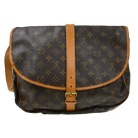 Louis Vuitton Louis Vuitton Saumur Handbag Monogram Canvas Brown Canvas Shoulder Bag Bag (Pre-Loved)