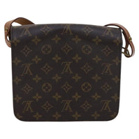 Louis Vuitton Cartouchiere Handbag Monogram Canvas Brown Canvas Shoulder Bag Bag (Authentic Pre-Loved)