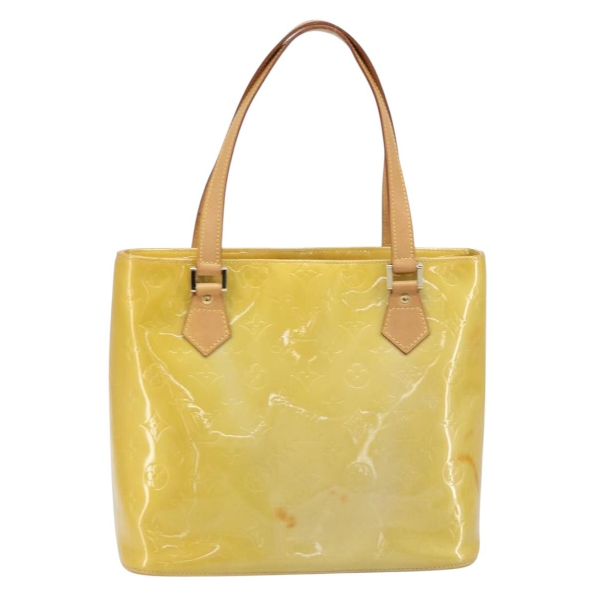 Louis Vuitton Houston Handbag Monogram Vernis Beige Patent_Leather Tote Bag Bag (Authentic Pre-Loved)