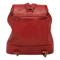 Chanel Vintage Backpack Caviar Red Leather Backpack Bag (Authentic Pre-Loved)