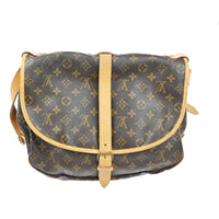 Louis Vuitton Saumur Handbag Monogram Canvas Brown Canvas Shoulder Bag Bag (Authentic Pre-Loved)