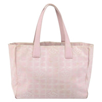 Chanel Travel Line Tote Nylon Pink Nylon Bag (Pre-Loved)