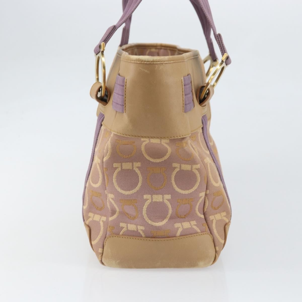 Salvatore Ferragamo Gancini Tote Canvas Purple Canvas Tote Bag Bag (Authentic Pre-Loved)