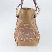 Salvatore Ferragamo Gancini Tote Canvas Purple Canvas Tote Bag Bag (Authentic Pre-Loved)