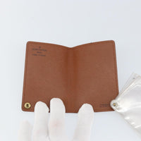 Louis Vuitton Porte Cartes Pression Card Case Monogram Canvas Brown Canvas Card Holders Accessory (Authentic Pre-Loved)