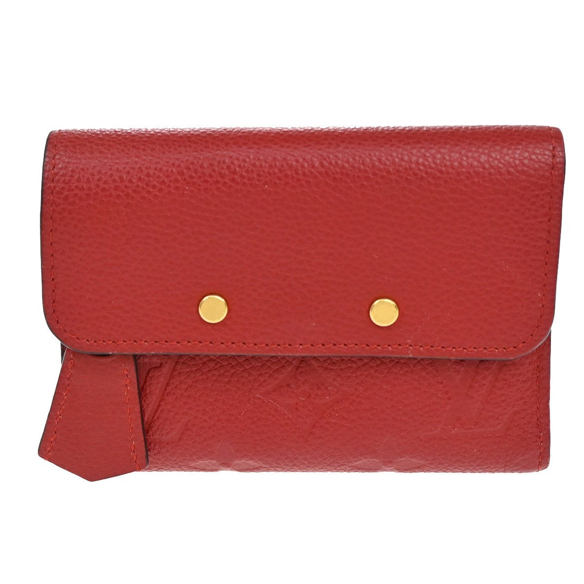 Louis Vuitton Pont Neuf Wallet Monogram Empreinte Leather Red Leather Wallets Accessory (Authentic Pre-Loved)