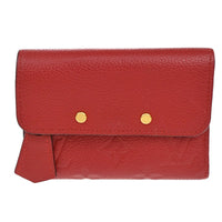 Louis Vuitton Pont Neuf Wallet Monogram Empreinte Leather Red Leather Wallets Accessory (Authentic Pre-Loved)
