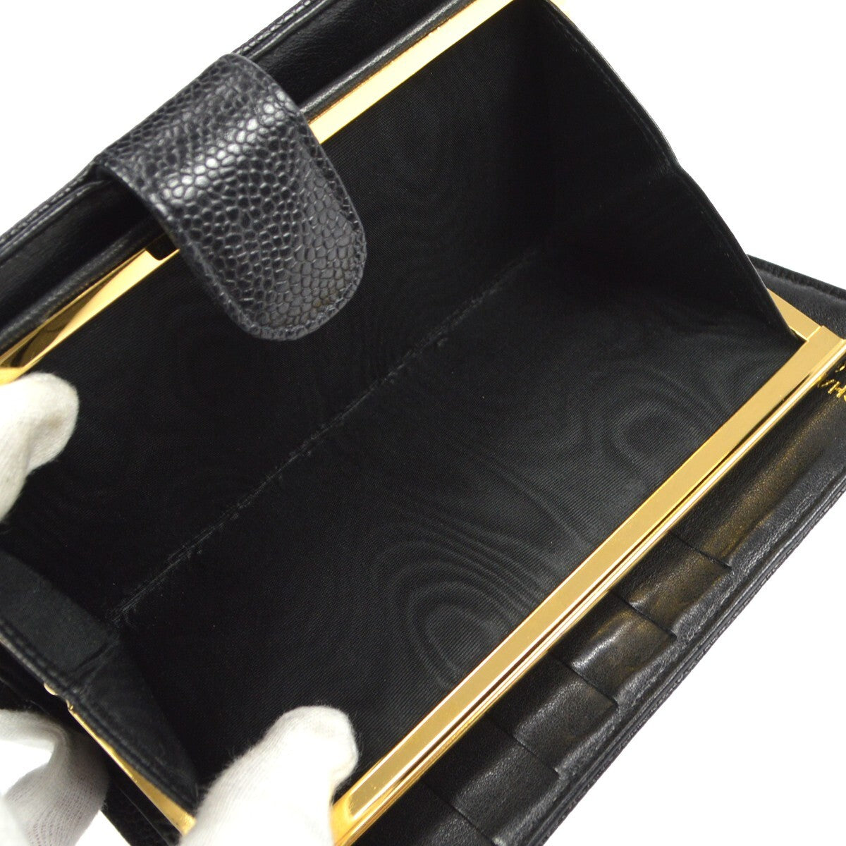 Chanel Timeless Cc French Wallet Caviar Black Leather Wallets Accessory (Authentic Pre-Loved)