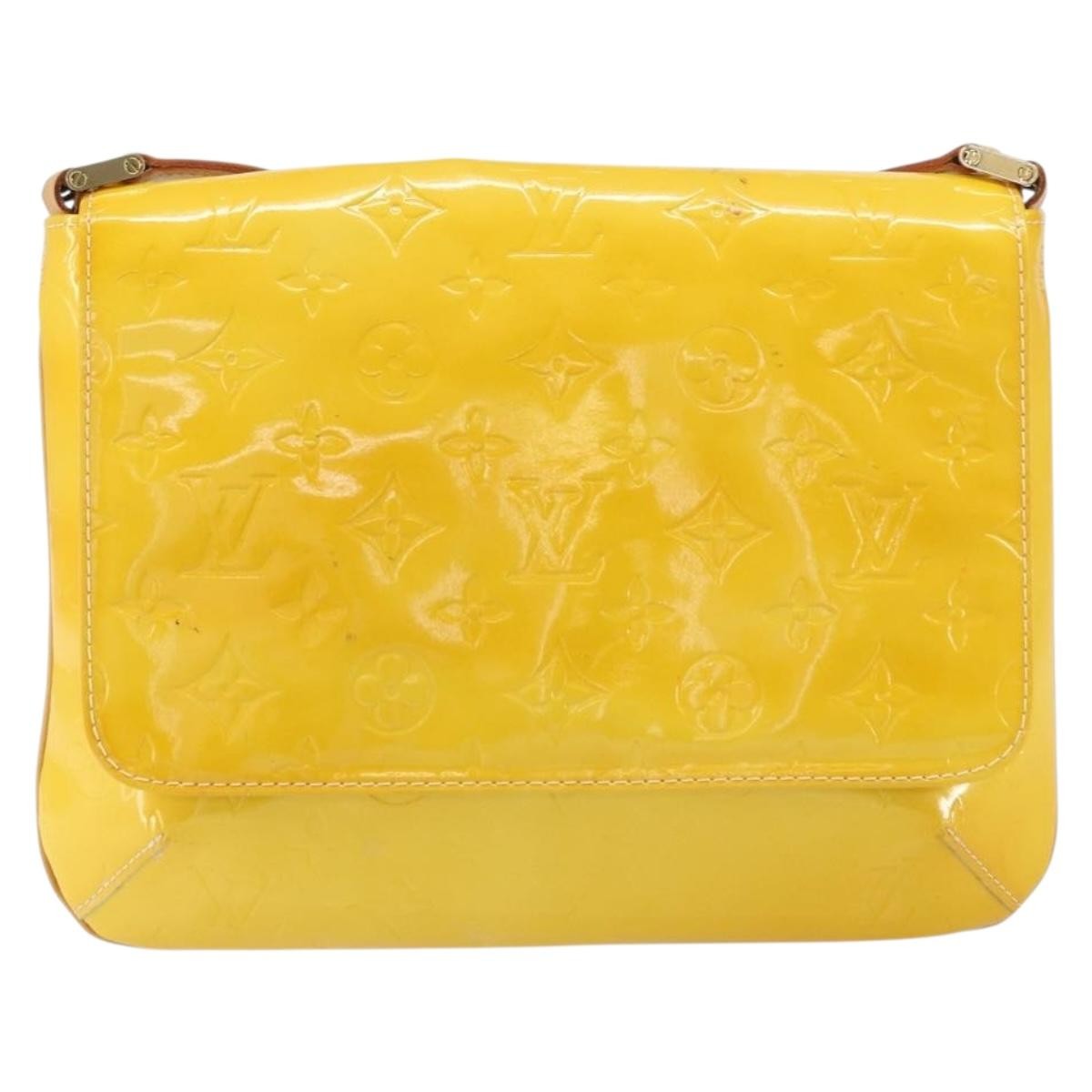 Louis Vuitton Thompson Street Handbag Monogram Vernis Yellow Patent_Leather Shoulder Bag Bag (Pre-Loved)