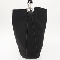 Gucci Vintage Bamboo Handle Open Hobo Nylon Black Nylon Tote Bag Bag (Authentic Pre-Loved)