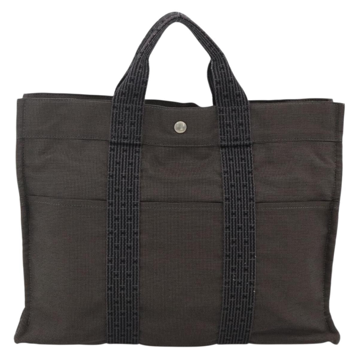 Hermes Fourre-Tout Herline Canvas Gray Canvas Tote Bag Bag (Pre-Loved)