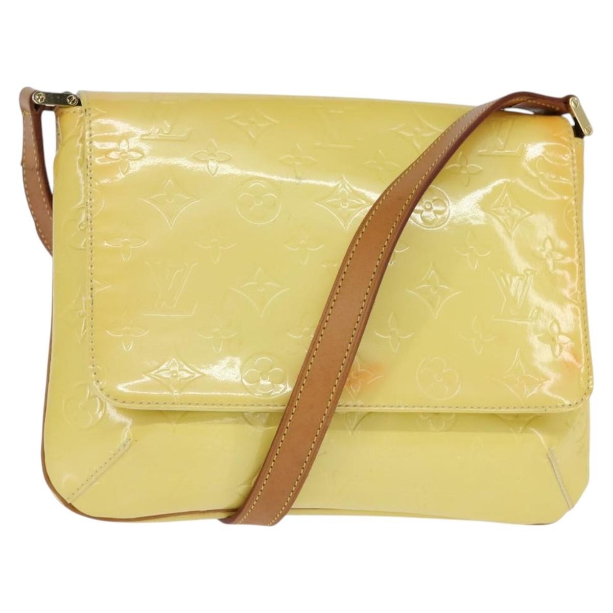 Louis Vuitton Thompson Street Handbag Monogram Vernis Yellow Patent_Leather Shoulder Bag Bag (Pre-Loved)