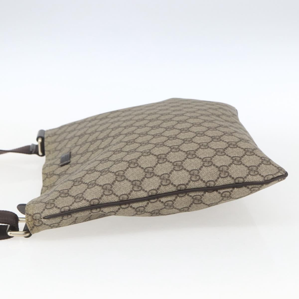 Gucci Zip Top Messenger Bag Gg Coated Canvas Beige Canvas Shoulder Bag Bag (Authentic Pre-Loved)