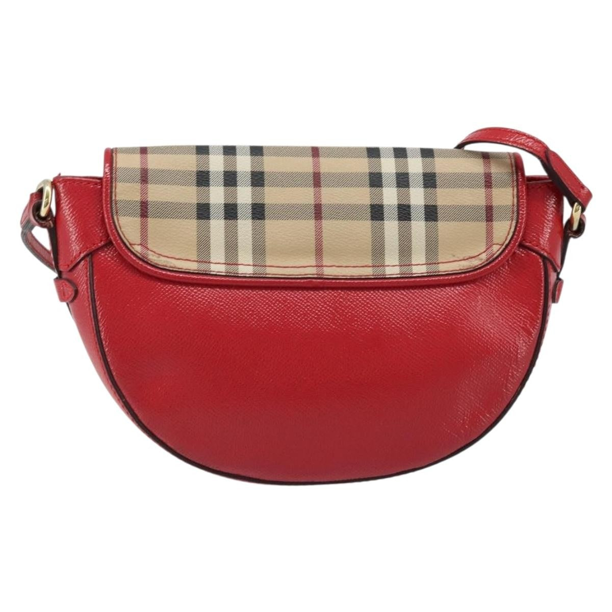 Burberry Maydown Crossbody Bag Haymarket Coated Canvas And Leather Beige Canvas Shoulder Bag Bag (Pre-Loved)