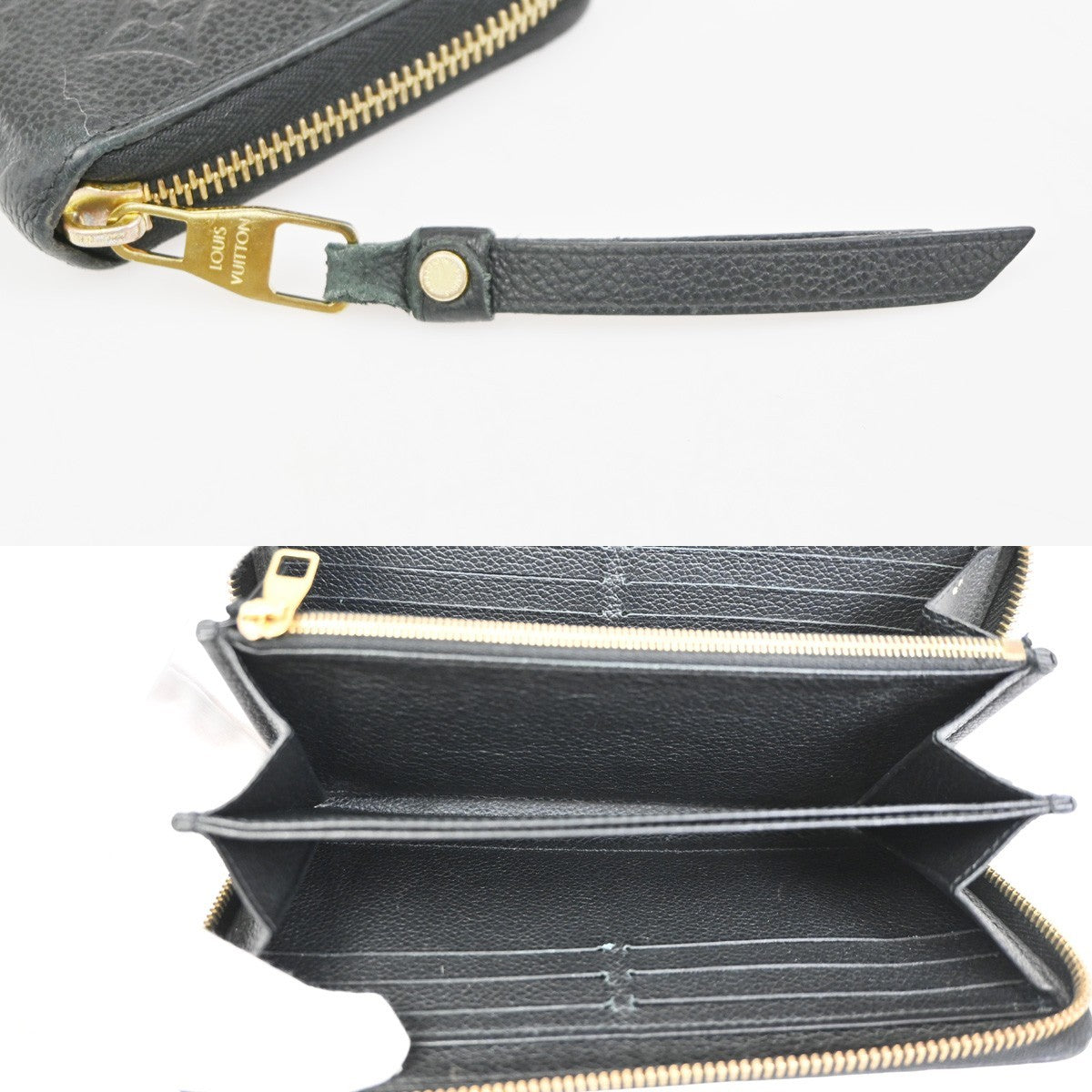 Louis Vuitton Portefeuille Zippy Monogramme Empreinte Monogramme Empreinte Black Leather Wallets Accessory (Authentic Pre-Loved)