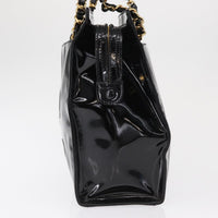 Chanel Vintage Timeless Chain Shoulder Bag Patent Black Patent_Leather Shoulder Bag Bag (Pre-Loved)
