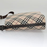 Burberry Nova Check Shoulder Bag Canvas Beige Canvas Shoulder Bag Bag (Pre-Loved)