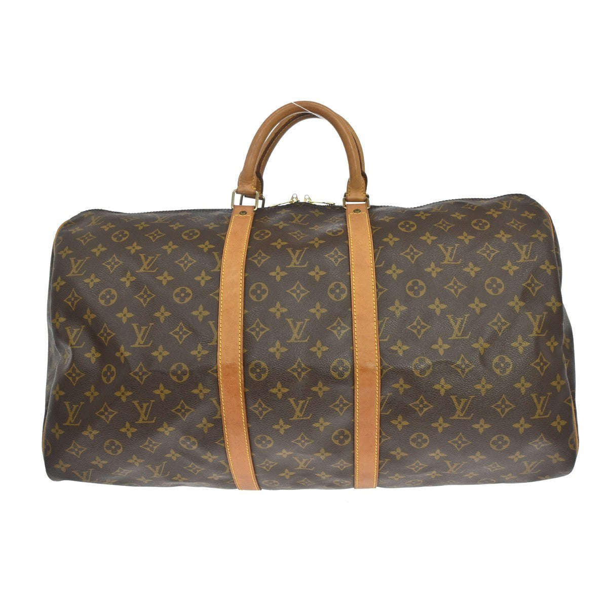 Louis Vuitton Keepall Bandouliere Bag Monogram Canvas Brown Canvas Travel Bag Bag (Authentic Pre-Loved)