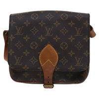 Louis Vuitton Cartouchiere Handbag Monogram Canvas Brown Canvas Shoulder Bag Bag (Authentic Pre-Loved)