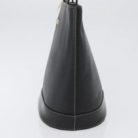 Burberry Vintage Tote Bag Leather Black Leather Tote Bag Bag (Pre-Loved)