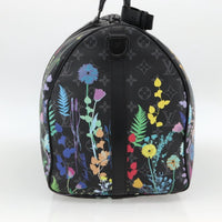 Louis Vuitton Keepall Bandouliere Bag Limited Edition Foliage Monogram Eclipse Black Canvas Travel Bag Bag (Pre-Loved)