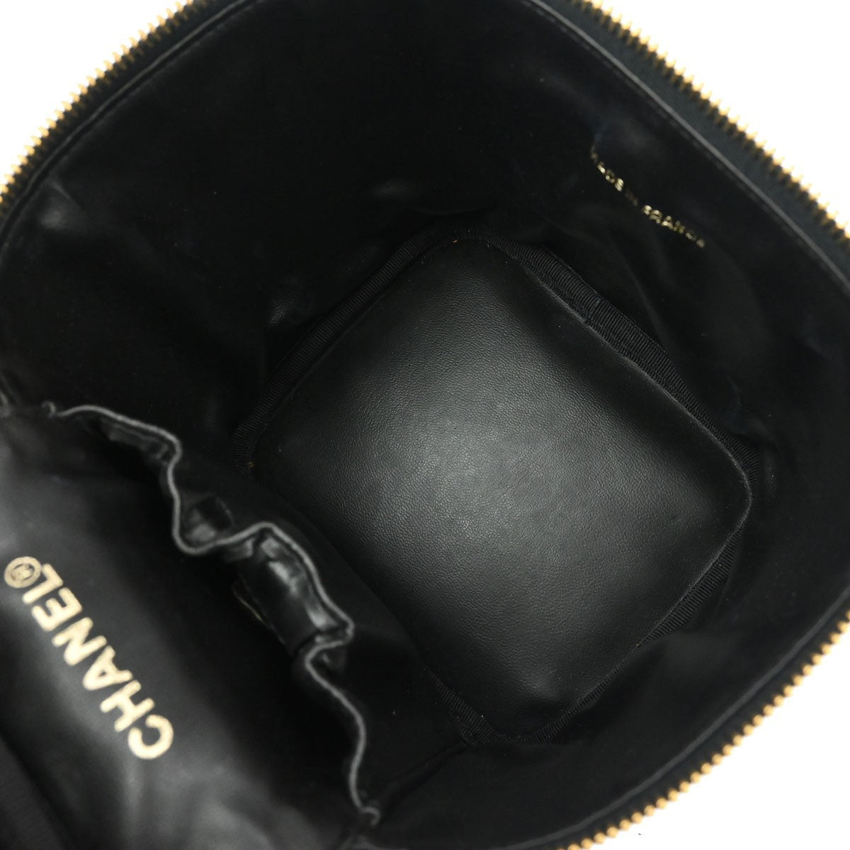 Chanel Vintage Timeless Cosmetic Case Caviar Black Leather Clutche & Pouche Bag (Pre-Loved)