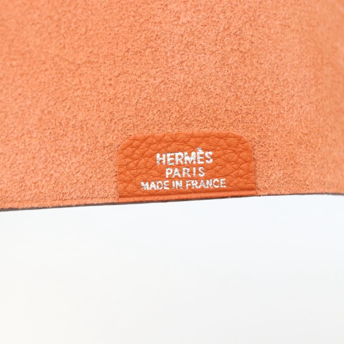 Hermes Ulysse Agenda Cover Leather Orange Leather Clutche & Pouche Bag (Authentic Pre-Loved)