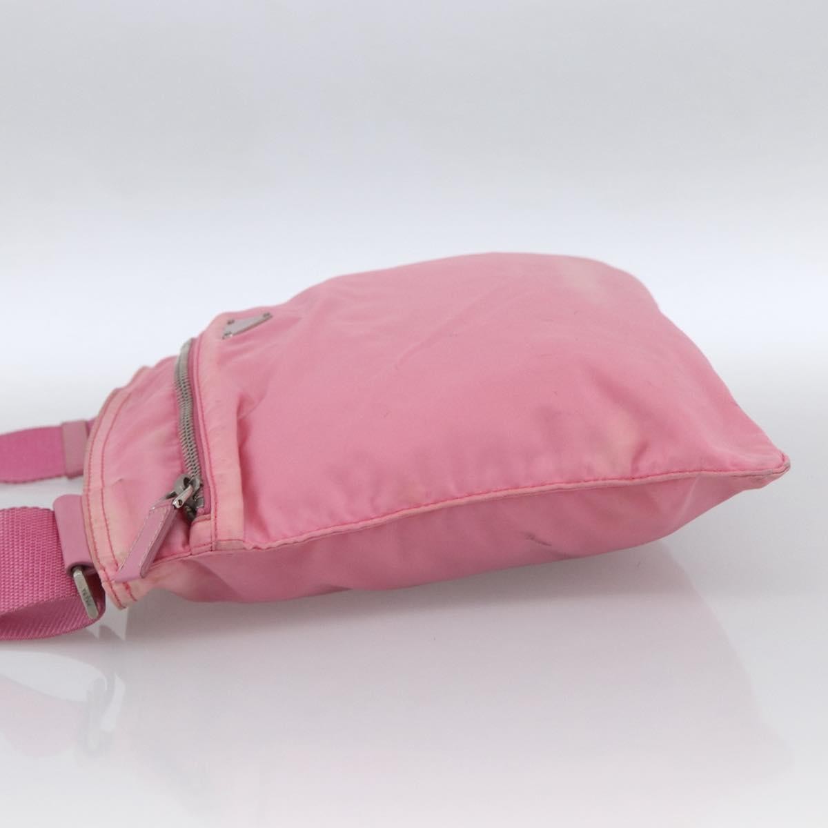Prada Front Pocket Messenger Bag Tessuto Pink Nylon Shoulder Bag Bag (Authentic Pre-Loved)