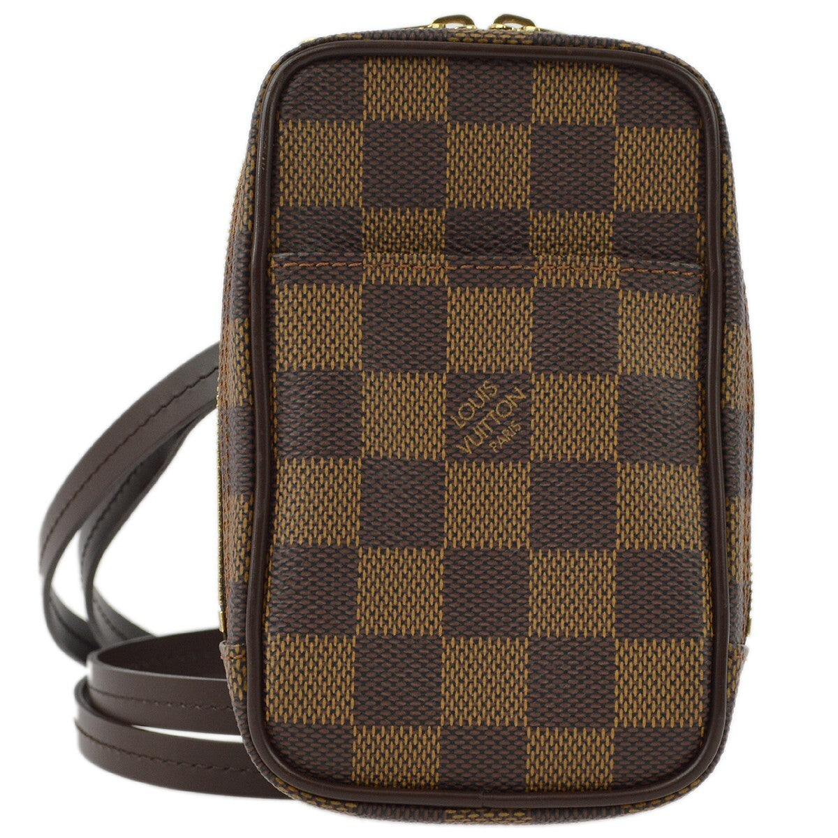 Louis Vuitton Etui Okapi Camera Case Damier Brown Canvas Clutche & Pouche Bag (Authentic Pre-Loved)
