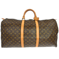 Louis Vuitton Keepall Bag Monogram Canvas Brown Canvas Travel Bag Bag (Authentic Pre-Loved)