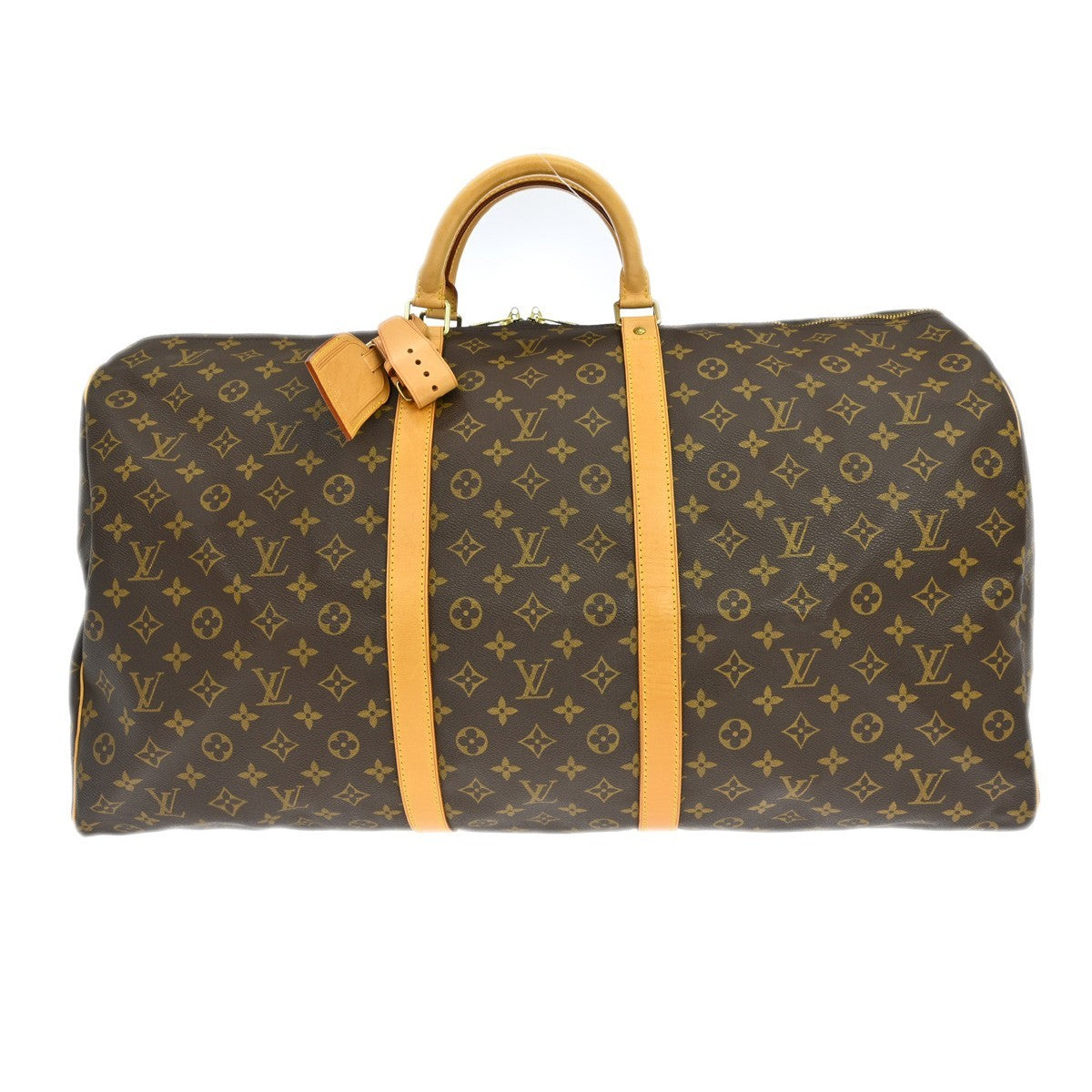 Louis Vuitton Keepall Bag Monogram Canvas Brown Canvas Travel Bag Bag (Authentic Pre-Loved)